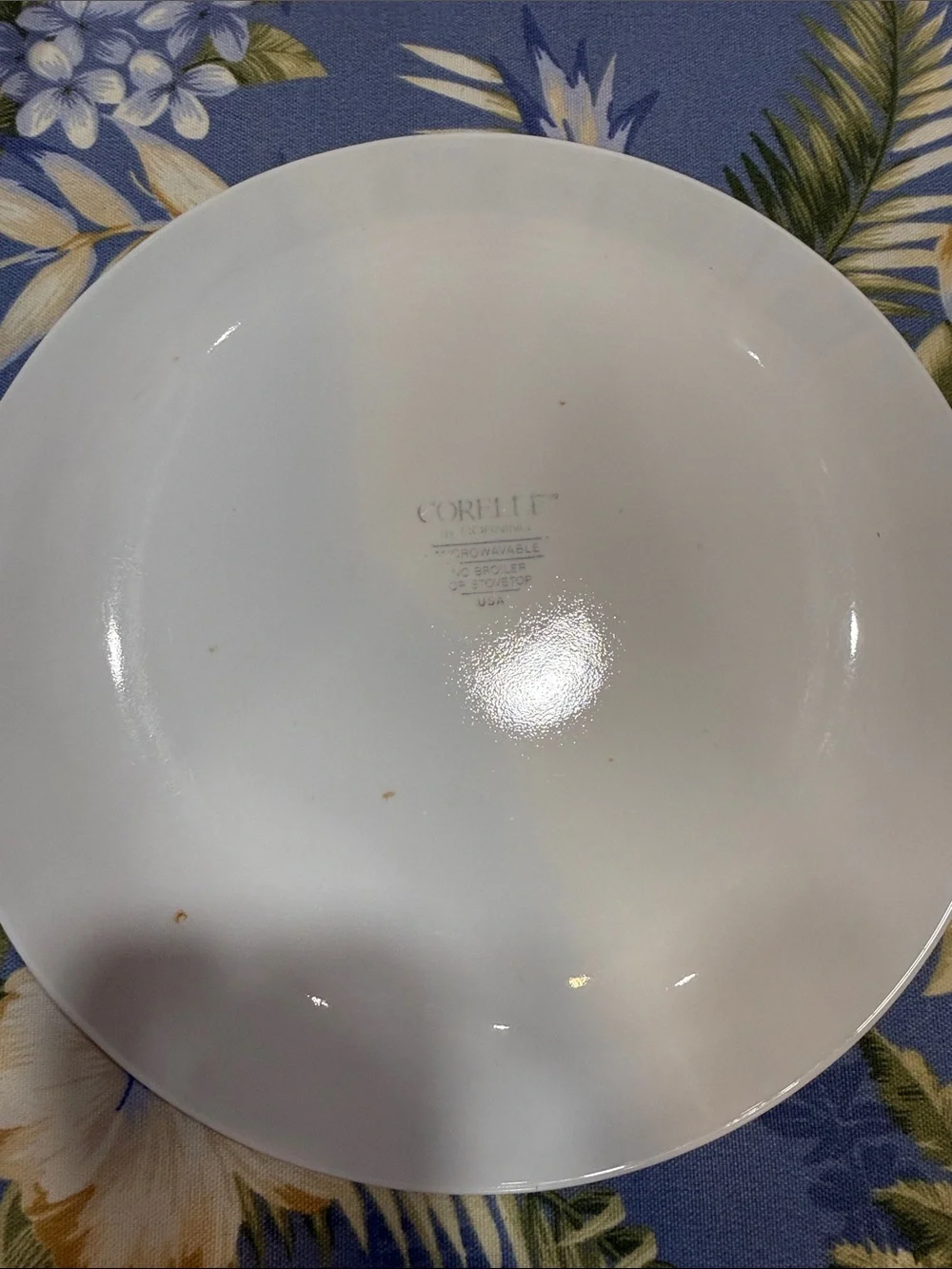 Four Corelle Apricot Grove dinner plates